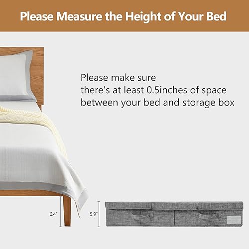 Miniatura 4 de Contenedores de almacenamiento debajo de la cama, contenedores de almacenamiento debajo de la cama con tapas y asas, paquete de 2 bolsas de