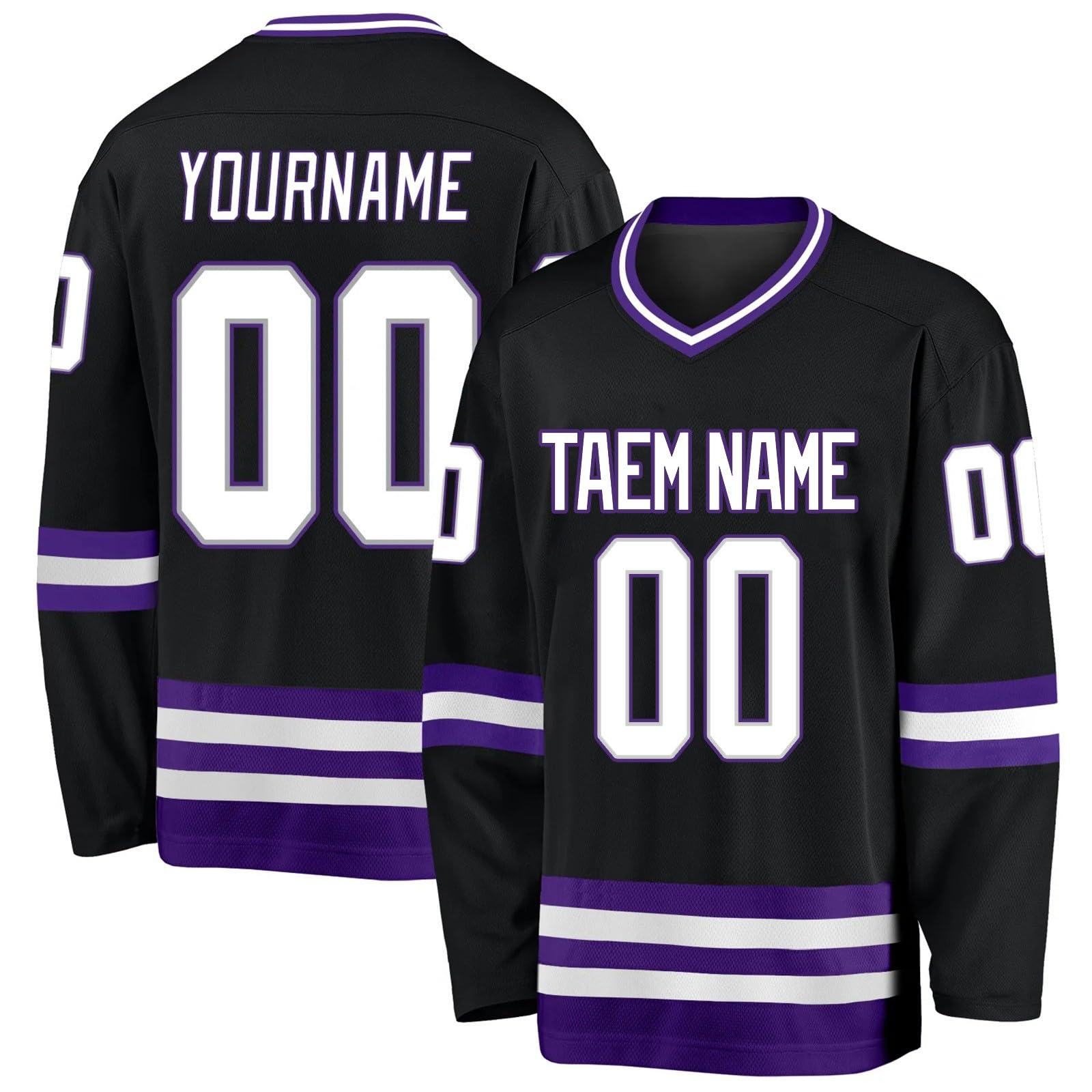 Maillot de Hockey personnalisé avec nom numéro équipe Cadeaux Enfants Adultes Style 3
