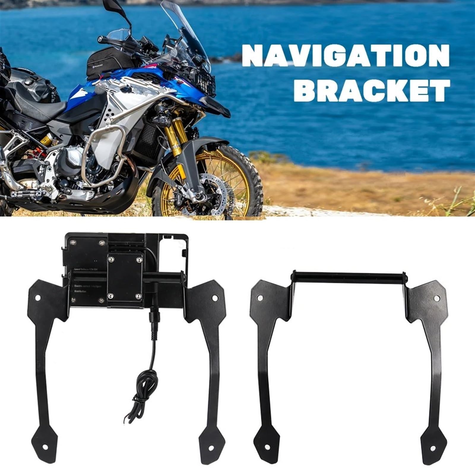 Support Telephone Velo pour BMW F850GS pour ADV F 850 ​​GS pour Adventure F850GS Support Support Pare-Brise Moto Téléphone Portable Support Plaque Navigation GPS Telephone Moto Rotation(A)