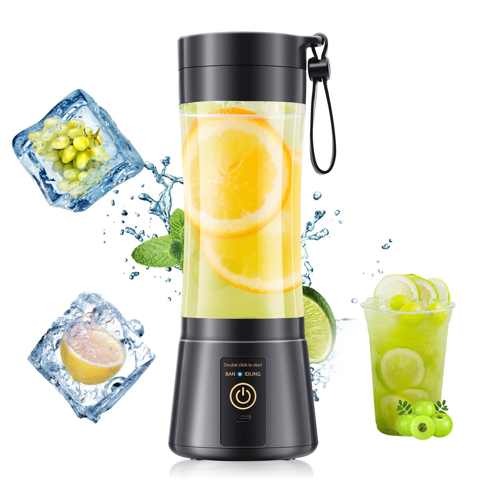 Mixeur portable sans fil pour smoothie frais et boisson saine de 355 ml