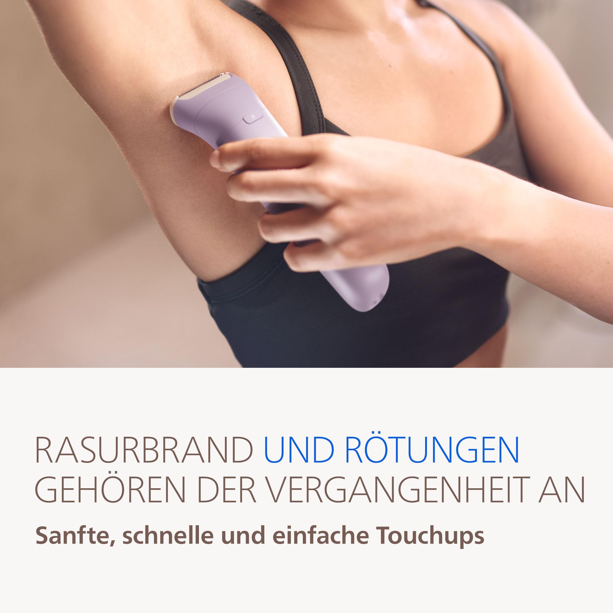 Philips Epilierer Series 9000 Kabelloser Epilierer Nass- und Trockenanwendung BRE728/00 60 Min. Akku 9 Zubehörteile