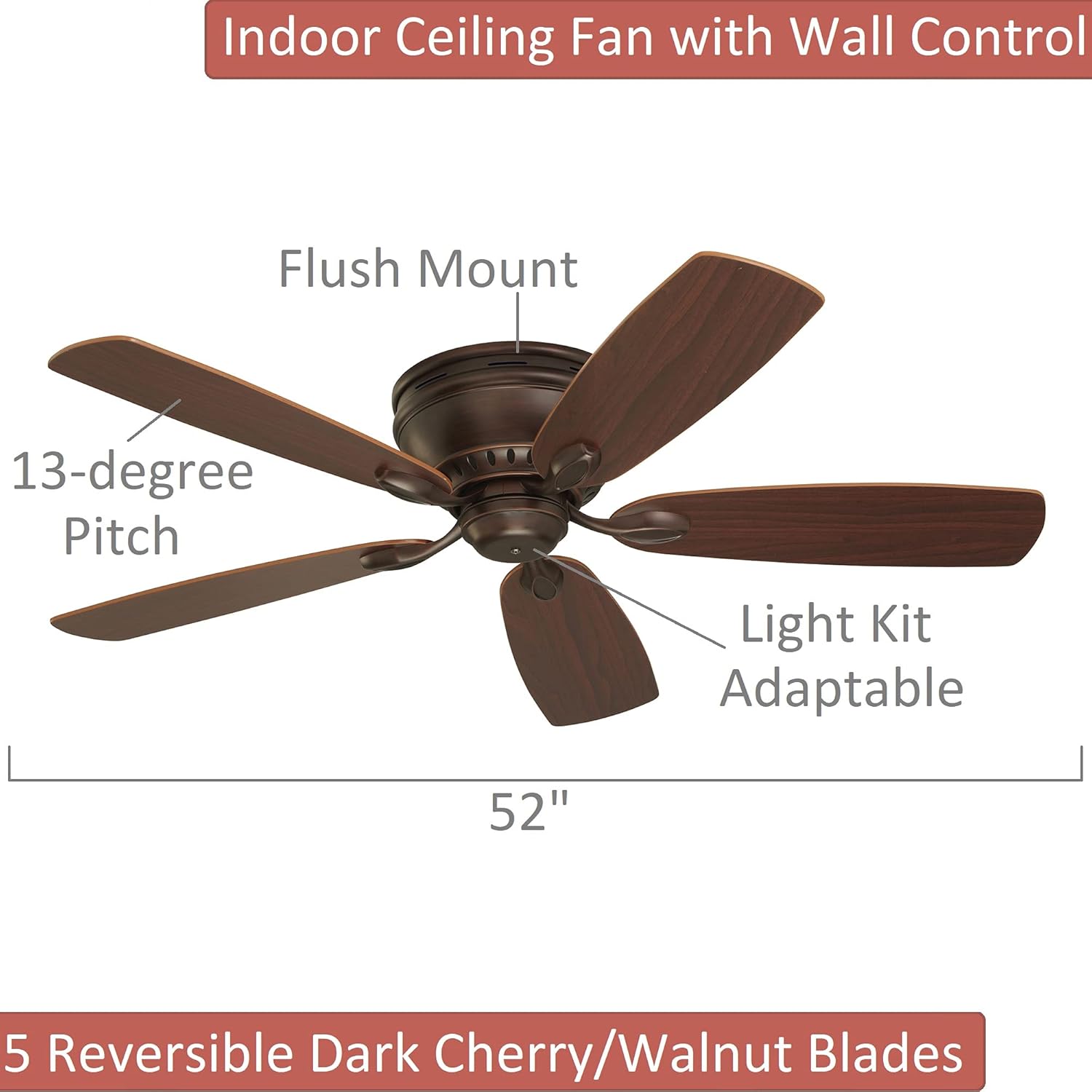 Gеt Dіѕсоunt оƒƒеr Emerson Ceiling Fans CF905VNB Prima Snugger 52-Inch Low Profile Ceiling Fan With Wall Control, Light Kit Adaptable, Venetian Bronze Finish