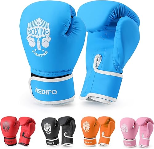 Miniatura 8 de Guantes de Boxeo para Niños, Guantes de Entrenamiento de Espuma de Esponja para Sparring, Boxeo Tailandés Kick Boxing para Niños y Jóvenes,