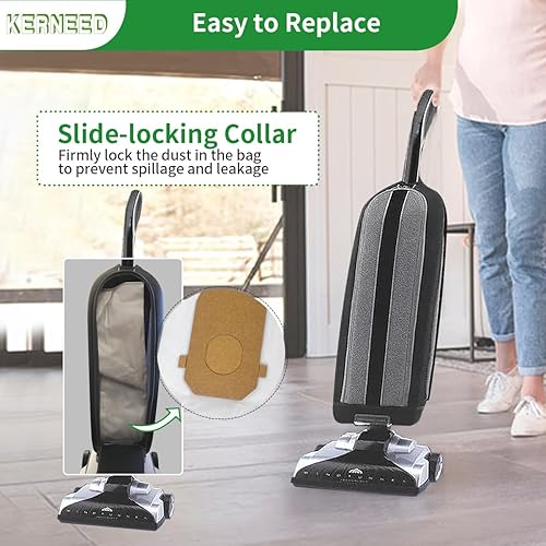 Miniatura 6 de Paquete de 8 bolsas de vacío HEPA tipo Q compatibles con aspiradoras Hoover Upright UH30010COM, parte de repuesto AH10000, parte 902419001