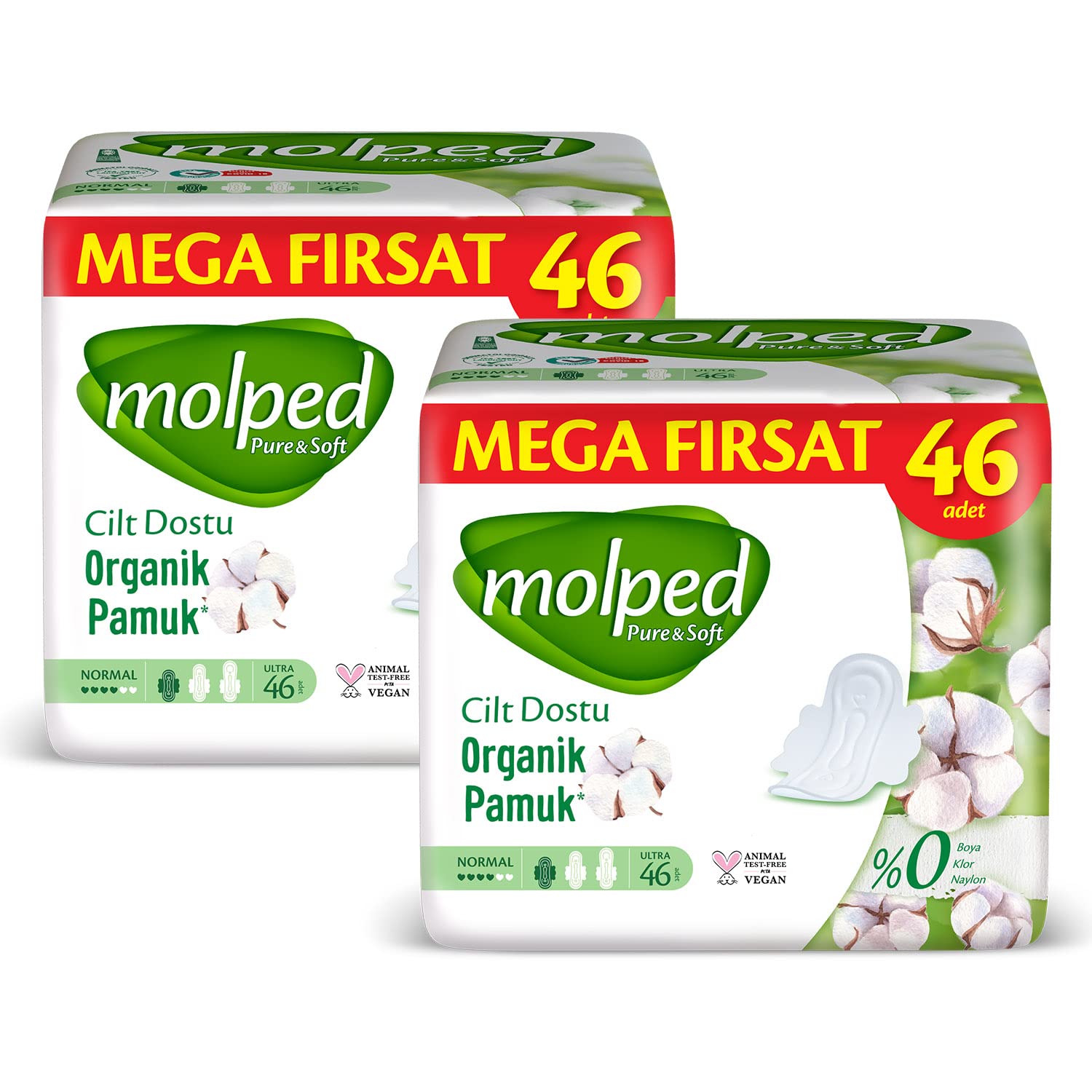 Molped Pure&Soft Normal Avantajlı Mega Fırsat Paketi 92 Adet