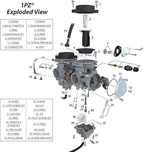 Miniatura 2 de 1PZ Repuesto de carburador CA6-Y02 para Yamaha Raptor 660 660R YFM660 YFM660R 2001 2002 2003 2004 2005 5LP-14900-00-00 5LP-14900-20-00