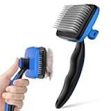 Pecute Self-Cleaning Slicker Brush for Dogs, Cats, Lightweight Dog Brush for Shedding Massaging Grooming, Cat Brush Gently Removes Loose Fur Undercoat for Small Dogs Cats Rabbits of All Hair Types