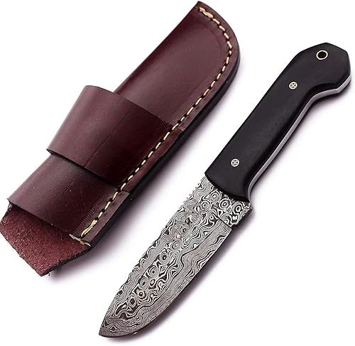 Miniatura 1 de MAAN Cuchillos de caza hechos a mano cuchillo táctico cuchillo de acero Damasco cuchillo de supervivencia 8 pulgadas mango de hueso general con