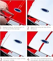 Vista 2 de VViViD Wrap Cut cinta para corte de bordes de vinilo de 32 pies (10 m) con espátula amarilla para detalles