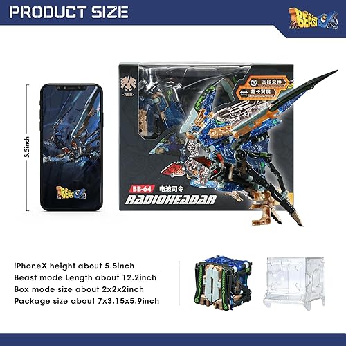 Miniatura 6 de 52TOYS Beastbox BB-64 Radioheadar Deformation Toys Figura de acción, juguetes de conversión en mecha y cubo, regalo perfecto para fiesta de