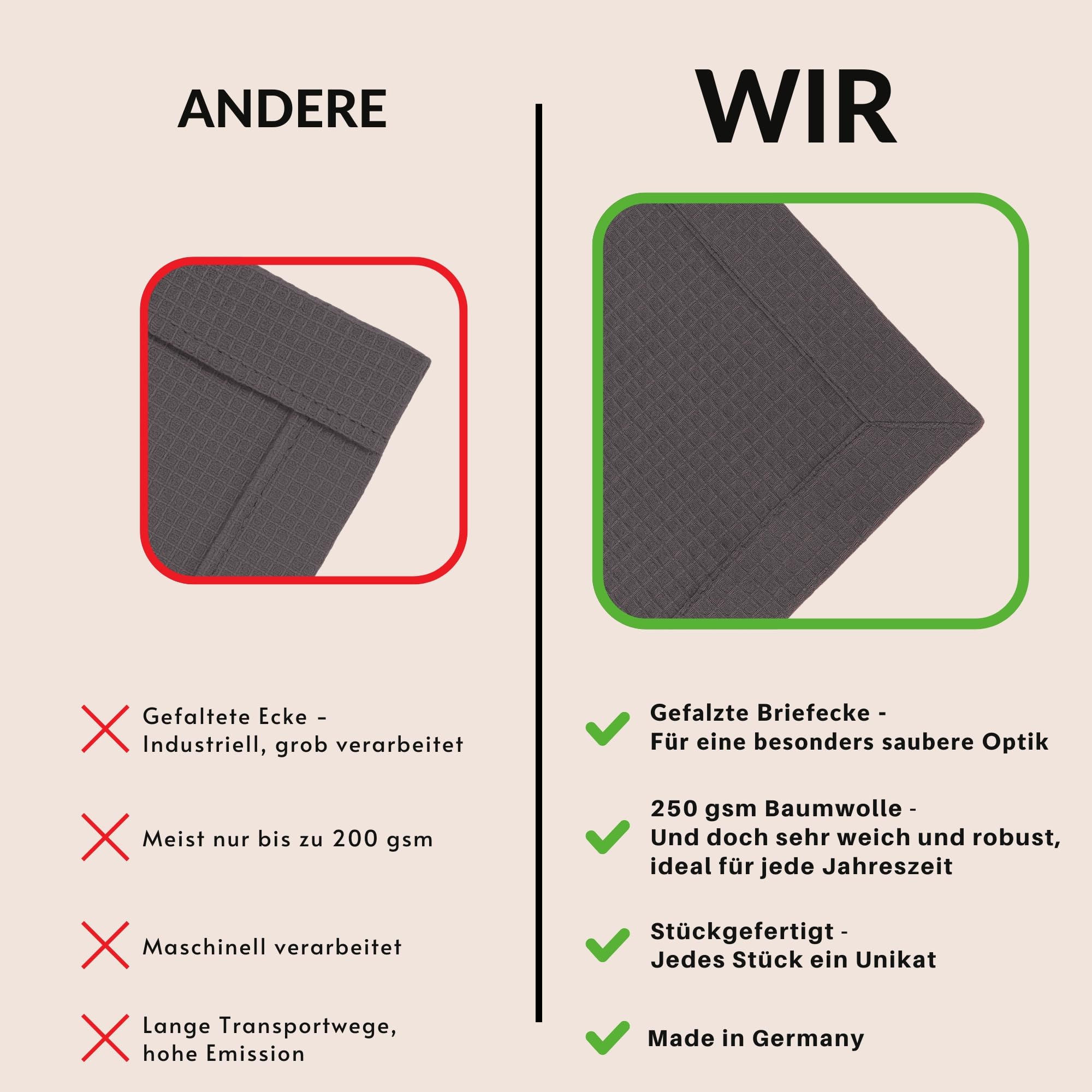 chambry Tagesdecke 135x200 cm - 100 % Baumwolle Waffelstruktur - weiche & atmungsaktive Baumwolldecke - Zeitlose & waschbare Kuscheldecke, Möbelüberwurf, Couchüberwurf oder Bettüberwurf - Champagne