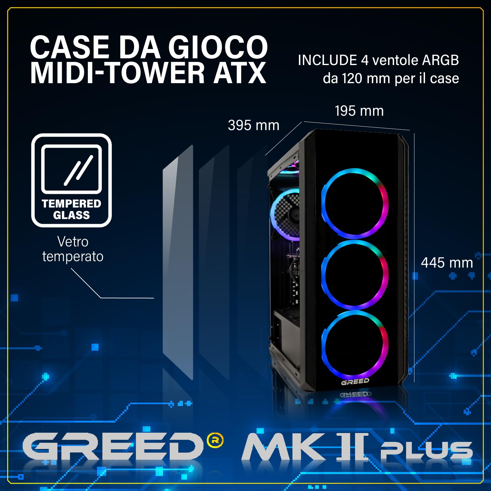 MK2 Plus Gaming PC Intel Core i7-12700F + RX 9060 XT 8GB - Dettaglio
