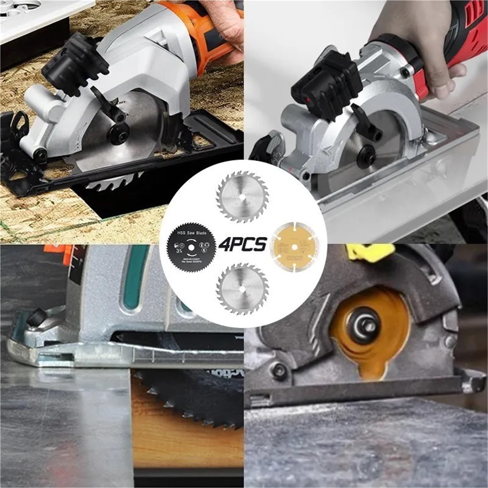Brzeszczot do drewna 115 mm z końcówką z węglika spiekanego TCT do obróbki drewna Tarcza tnąca z tworzywa sztucznego PVC Zestaw brzeszczotów do piły tarczowej (115 mm x 10 mm)