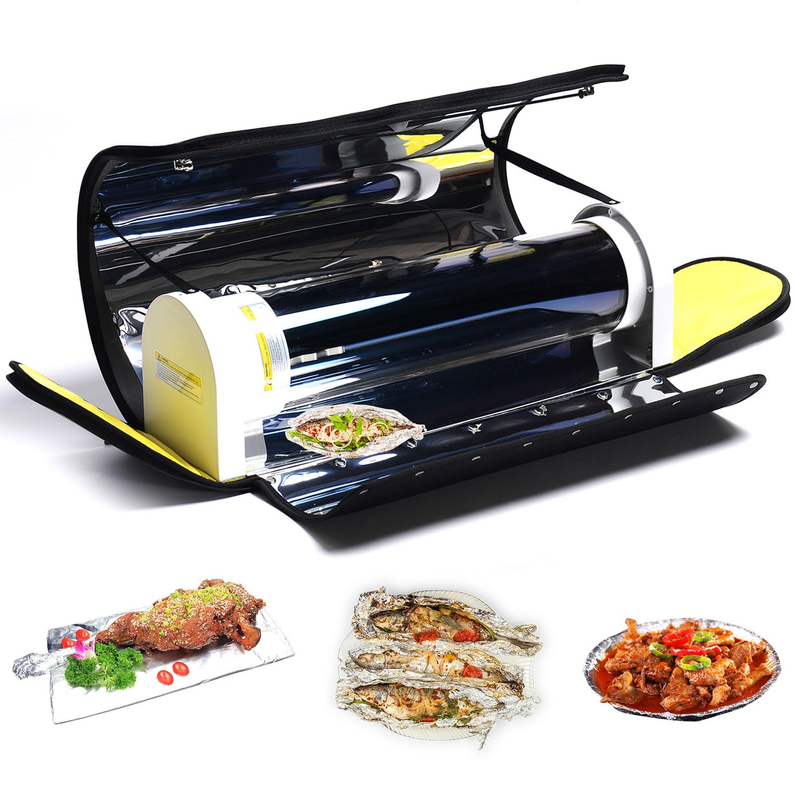 Eiwitany Large Capacity Solar Grill & Oven with Thermometer, Outdoor Camping Cooker for 2-3 People, for Backpacking, Hiking, Family Gatherings & Parties