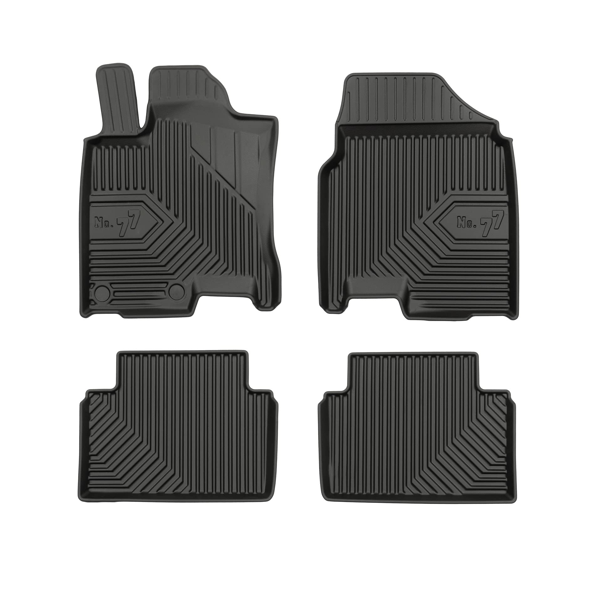 FROGUM No.77 Alfombrillas para Coche Alfombras para Nissan Qashqai I Tekna 2006-2013 | Borde Alto | para Todo el año | Tamaño