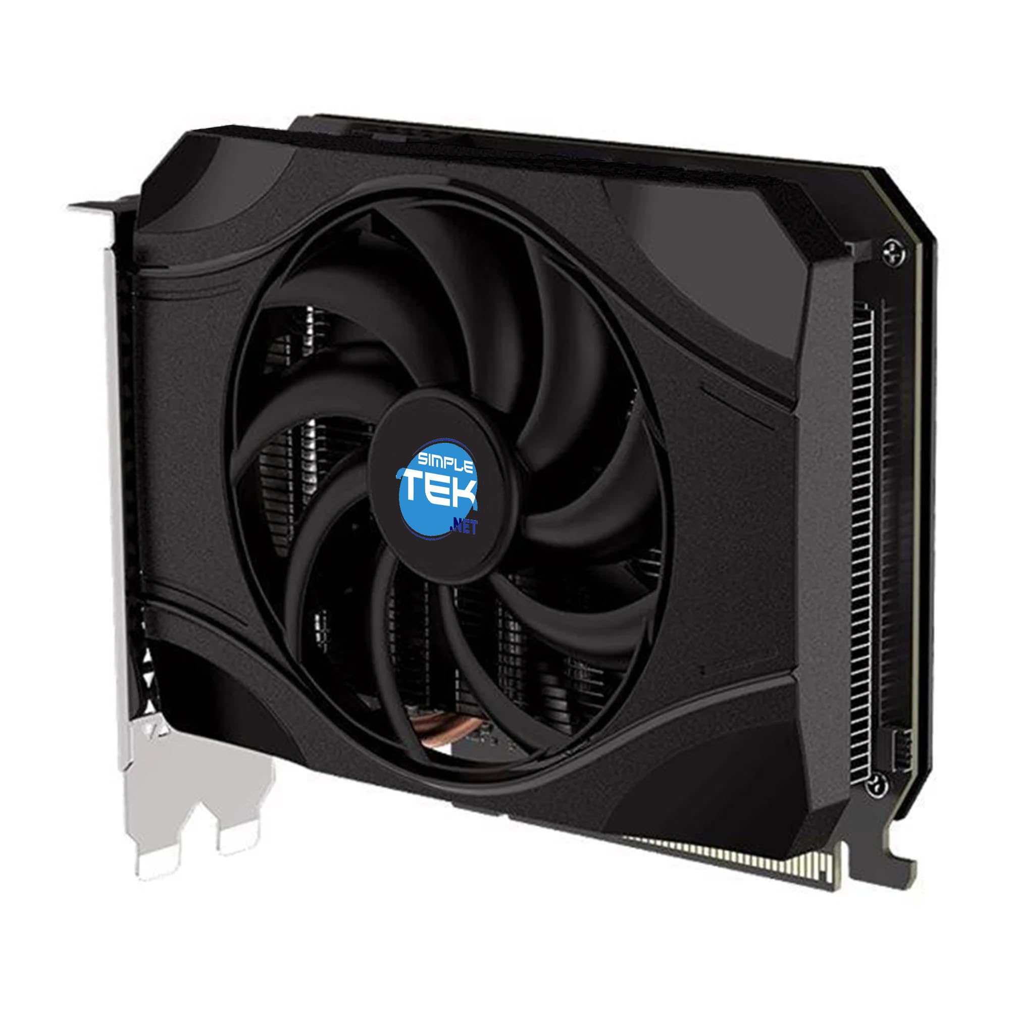SIMPLETEK - Karta graficzna 8 GB GDDR6 - Ultra-wydajna architektura - DLSS 4 i śledzenie promieni - pojedynczy wentylator, HDMI 2.1b i DisplayPort 2.1b