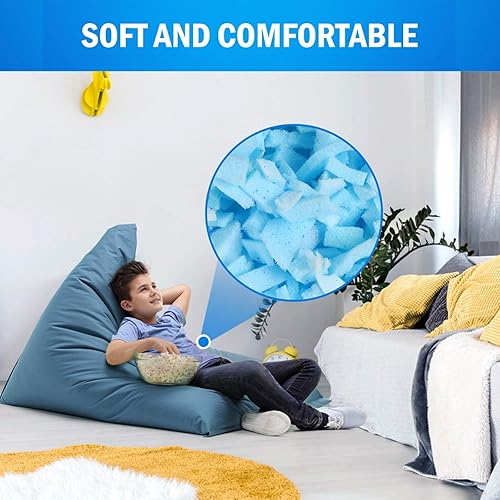 Miniatura 6 de COYMOS Relleno de espuma viscoelástica triturada de 5 libras para relleno de bolsas de puf repuesto de espuma para almohada camas de perro sillas