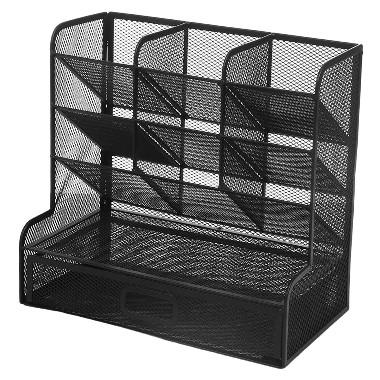 NOLITOY Organizzatore per Articoli Artistici in Metallo Contenitore Portaoggetti Design Rete Portapenne da Scrivania Scomparti per Penne Matite Colorate Forbici e Pennarelli