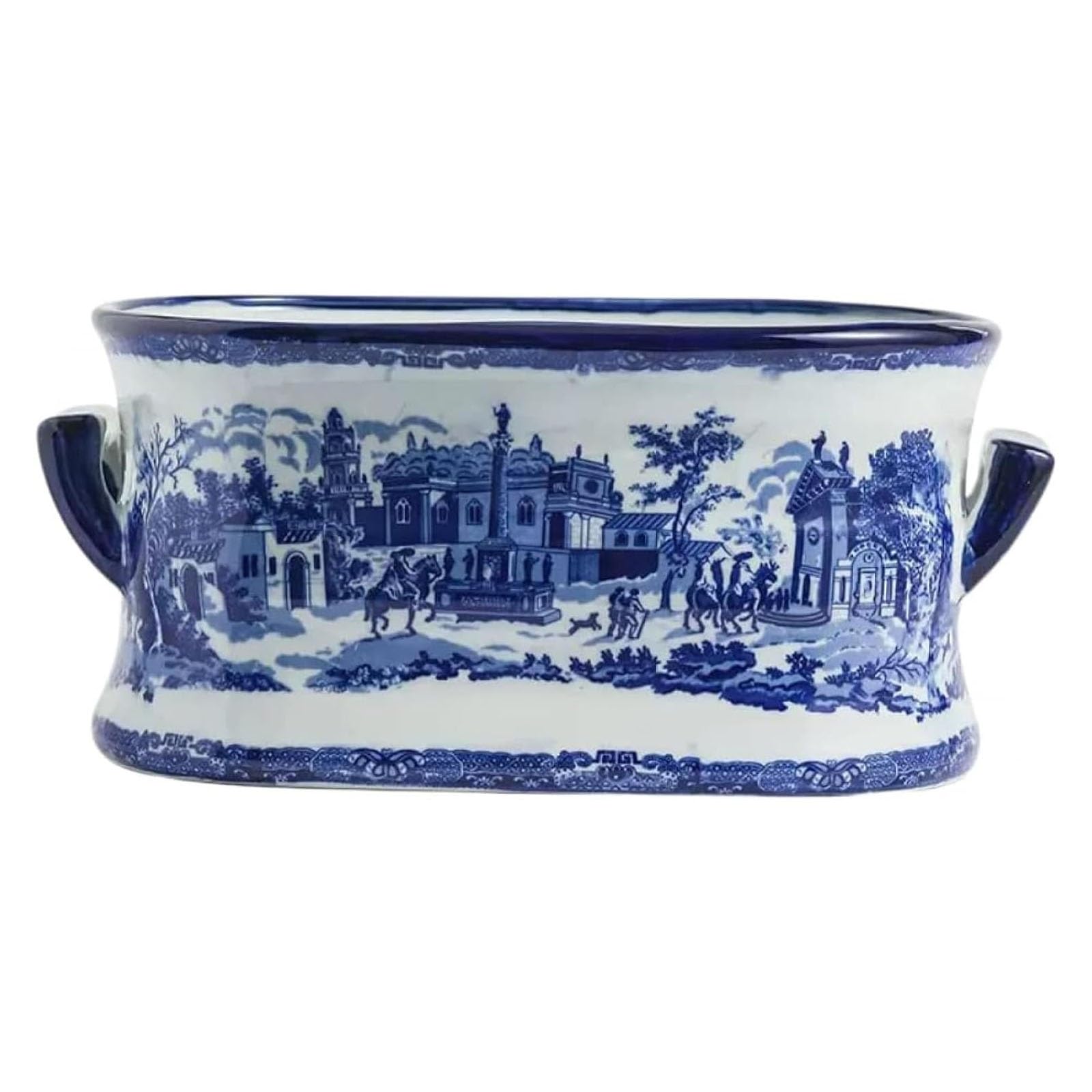 Ręcznie malowana puszka z imbiru z porcelany Jingdezhen – niebiesko-biały wazon lotosu, wysoki ogień, wysokiej jakości akcesoria do mieszkania (L)