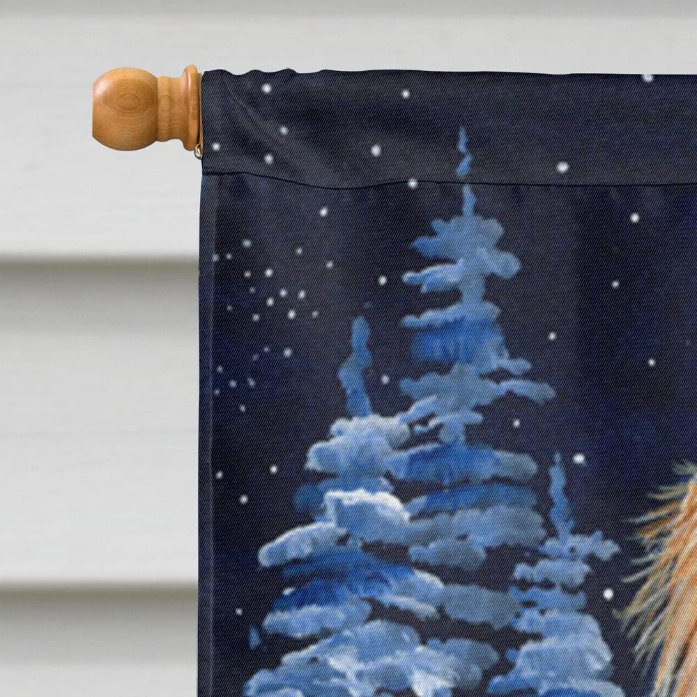 Caroline's Treasures SS8365CHF Starry Night Yorkie Flag Canvas, Large, Multicolor