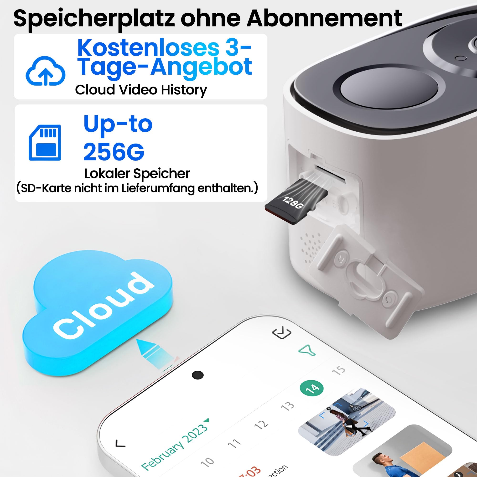HITELLARCAM 2K Überwachungskamera Außen Akku, 2.4/5GHz Dual-Band WLAN Kamera Set mit Kostenlosem Cloud-Speicher, KI-Bewegungserkennung, Farb-Nachtsicht, 2-Wege-Audio, IP66 Wasserdicht für Haus &Garten