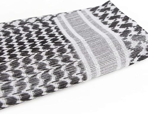 Miniatura 2 de Luxns Bufanda táctica militar Shemagh del desierto 100% algodón Keffiyeh bufanda para hombres y mujeres
