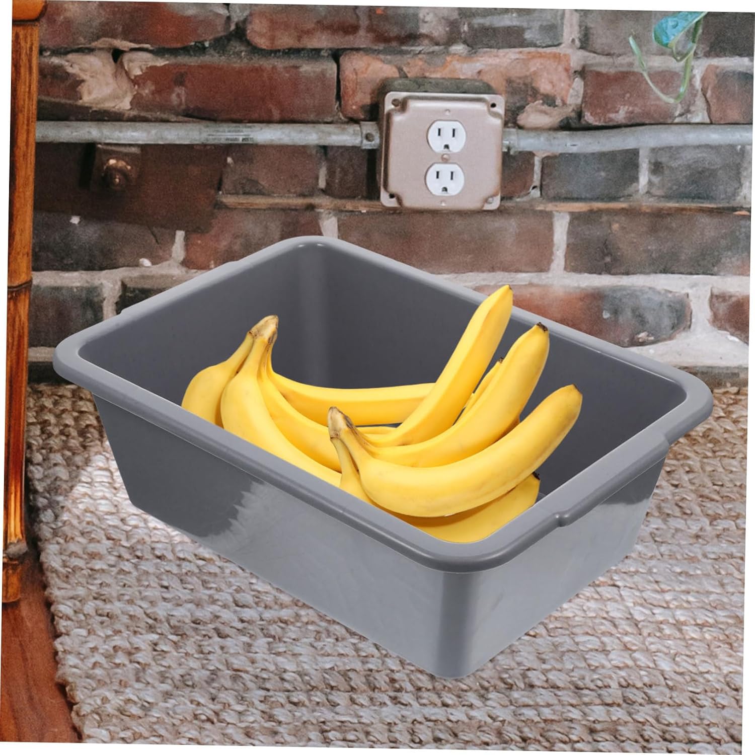 Cabilock Commercial Wash Basin Tub Handle Rectangular Storage Basket Dish Tote Plastic Tubs Organize Kitchen