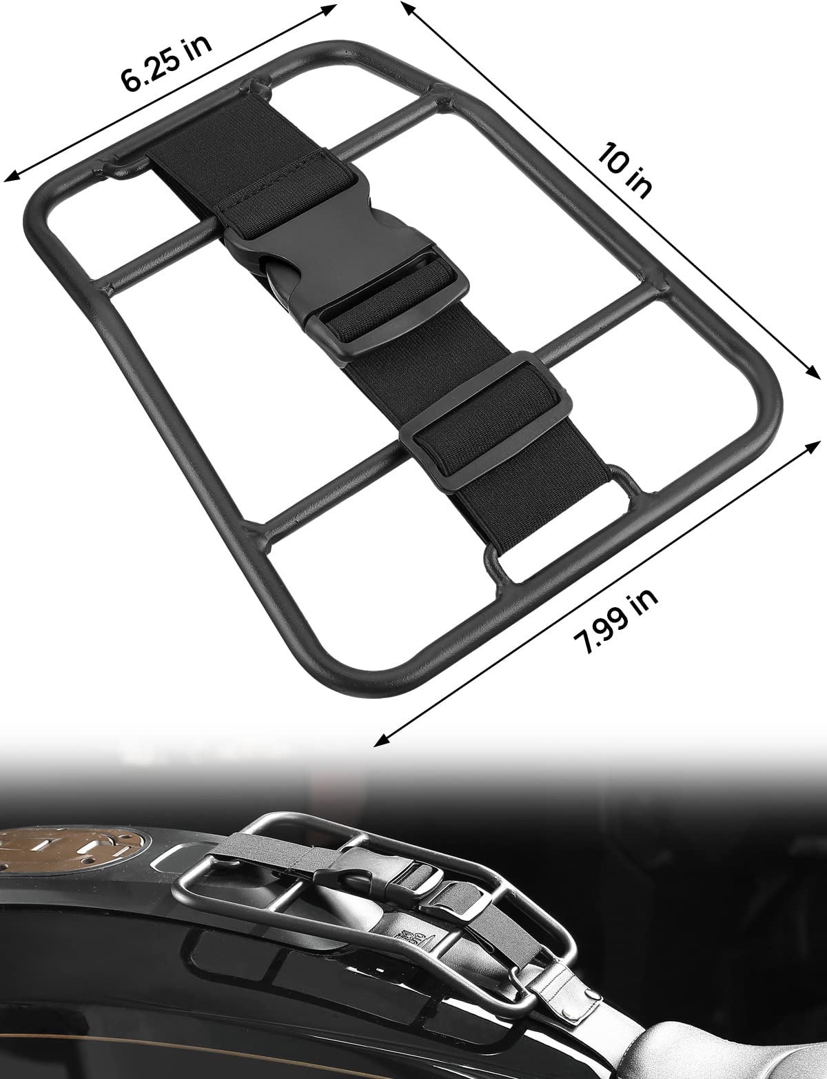 KEMIMOTO Motorcycle Tank Luggage Rack Compatible with Sportster S