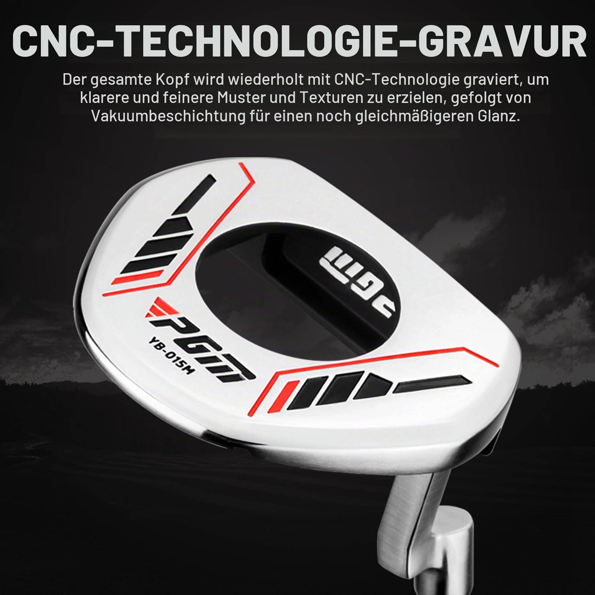 PGM Golf-Putter – Ultra niedriger Schwerpunkt – Stabilität – Professioneller Einzelschläger mit Sichtschnur