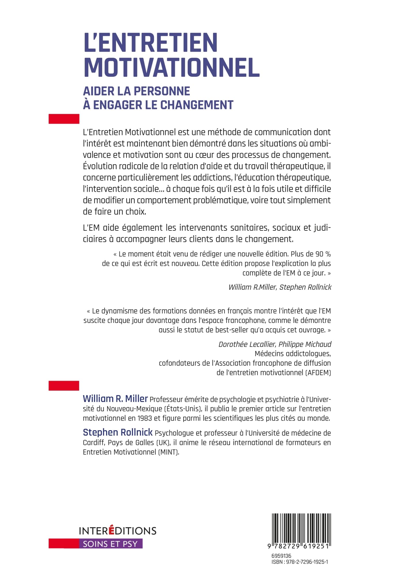 L'entretien motivationnel - 2e éd. - Aider la personne à engager le changement: Aider la personne à engager le changement
