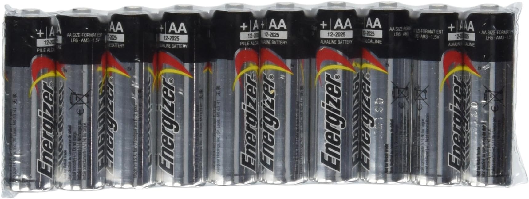 Energizer AA Max Alkaline E91 Batteries Made in USA