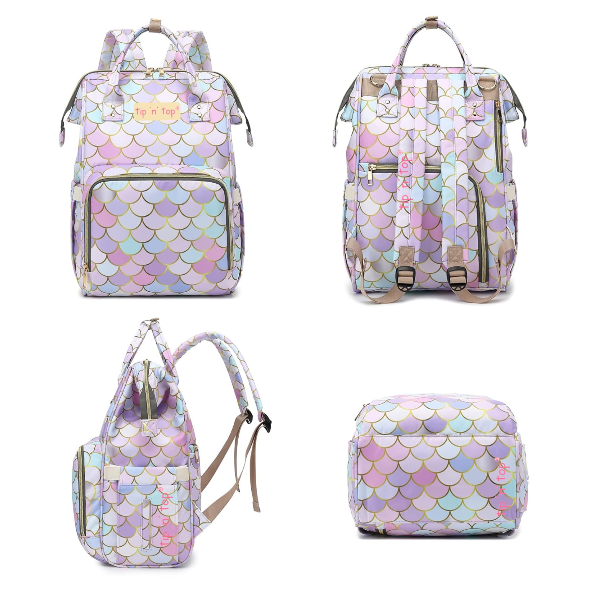 Tip 'n' Top Premium Stylish Baby Bag Trending Diaper Backpack for Newborns Diaper Bag Travelling Diaper Organiser Backpack for Moms (Multicolor)-image-15
