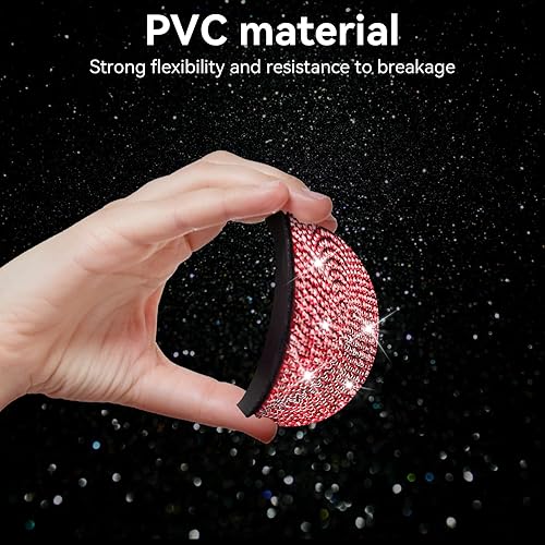 Miniatura 10 de SINGARO Posavasos brillantes para automóvil, 4 portavasos universales antideslizantes, posavasos decorativos integrados, accesorios interiores de