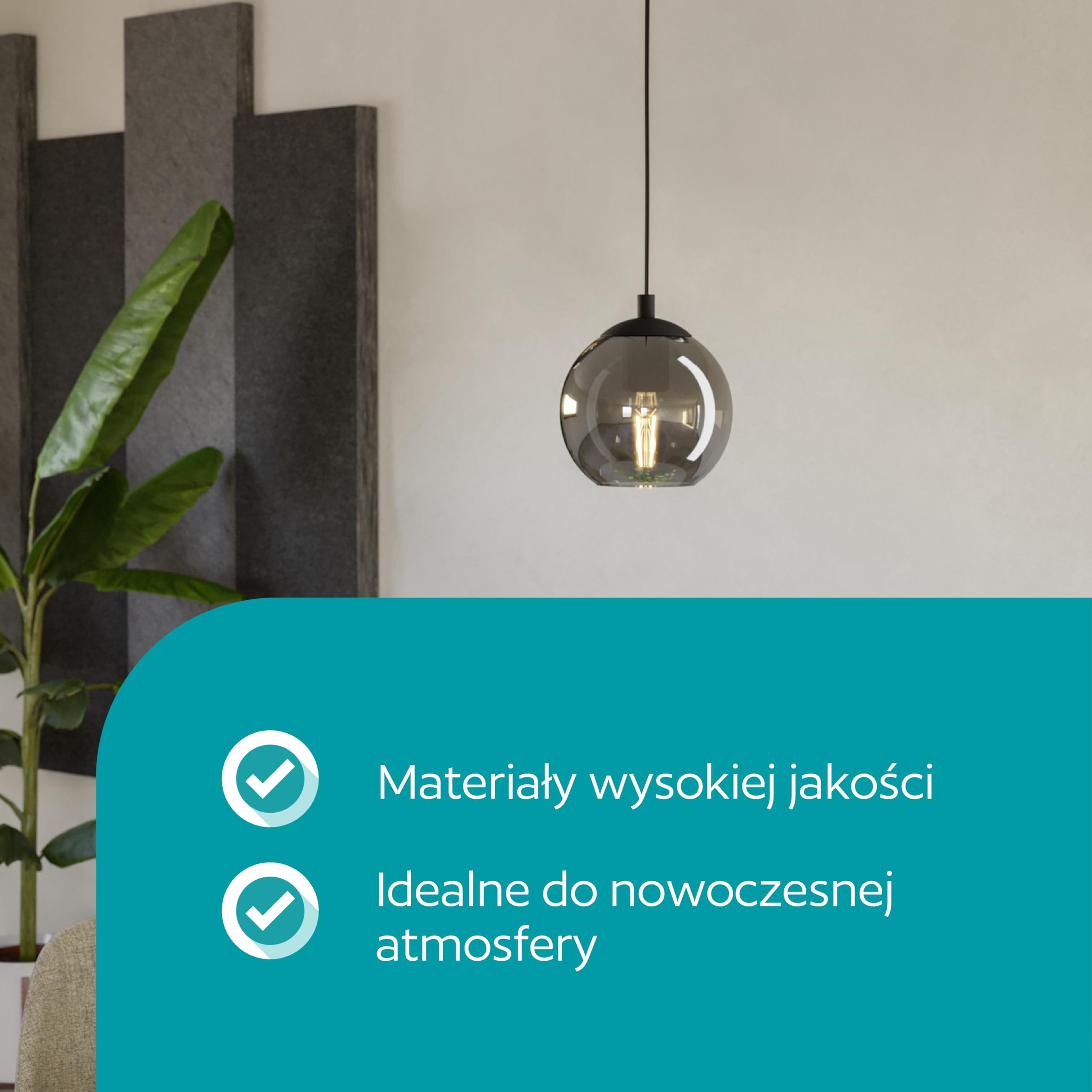 EGLO lampa wisząca Ariscani | oprawa zwisająca stół do jadalni światło zwisająca z metalu w kolorze czarnym i dymnym oprawa E27 Ø 20 cm