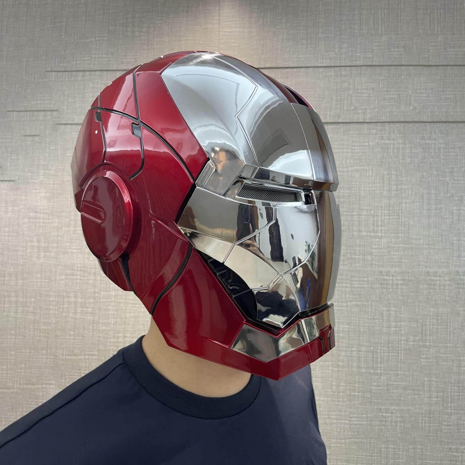 DROOS MK5 Iron Man Electric Helmet,1: 1 Wearable Full Face Mask Electric Wear Helmets,Superhero Series Premium Collectibles,One Size