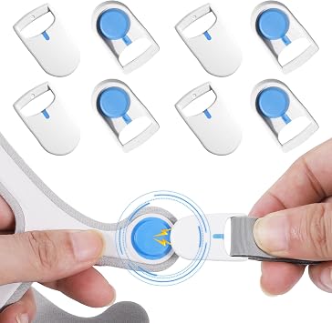 Headgear Clips,4 Pairs Positive Pressure Magnetic Headgear Clips Compatible with AirFit/AirTouch F20 F30 N20 F30i F40 N10 Mask, Quick-Disconnect Headgear Clips