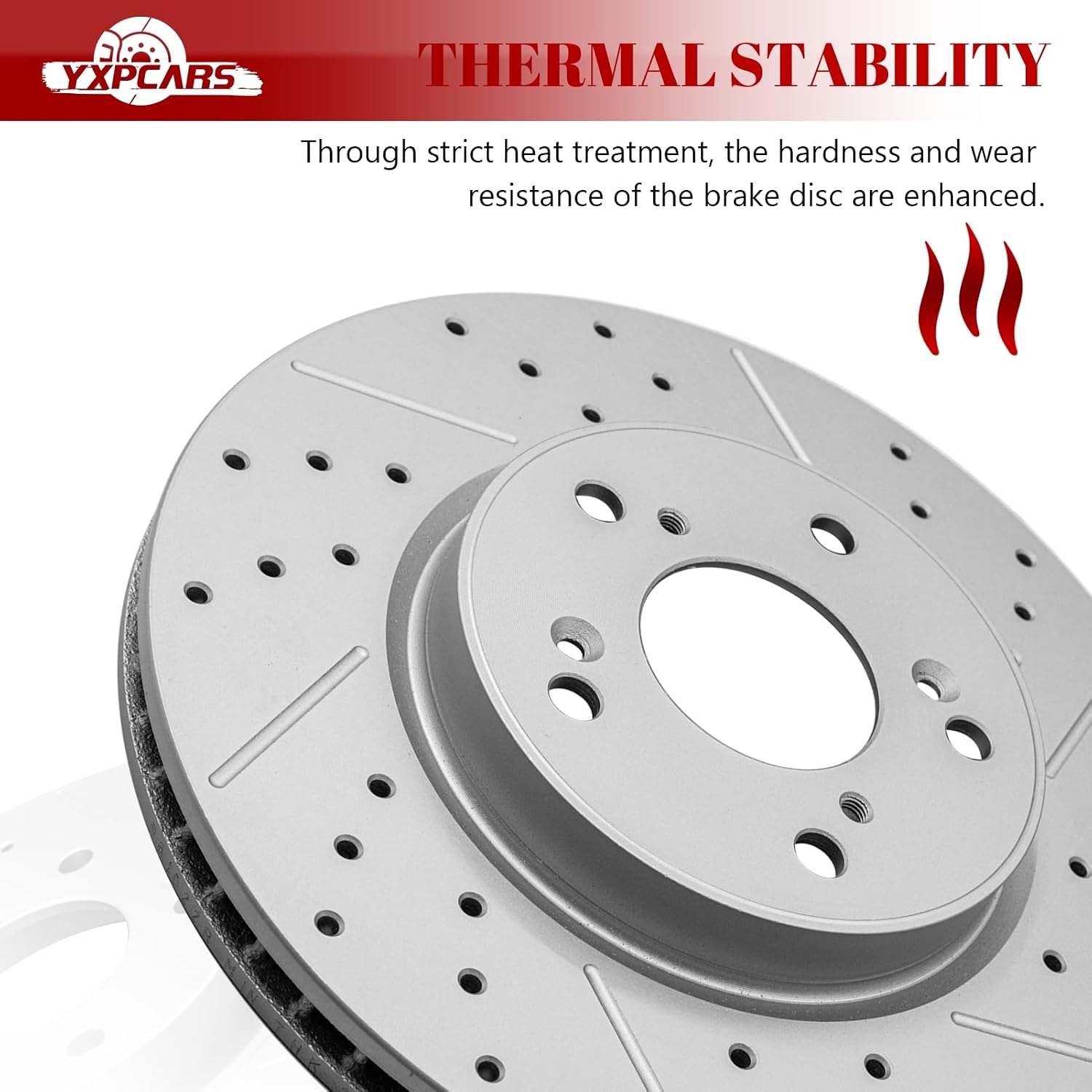 Ceramic Front Brakes Pad and Rotors Drilled Slotted Vented Replacement Disc Brake Kits for Honda Accord 2013 2014 2015 2016 2017 2018 2019 2020 2021 2022
