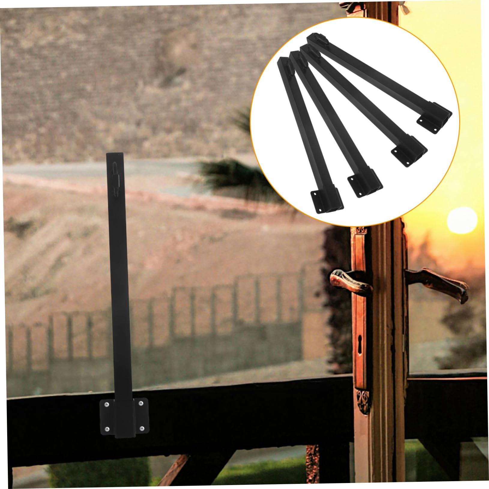 UKCOCO 4pièces Lot de Supports pour Guirlande Lumineuse Extérieure Poteaux Éclairage Suspendus pour Jardin et Terrasse