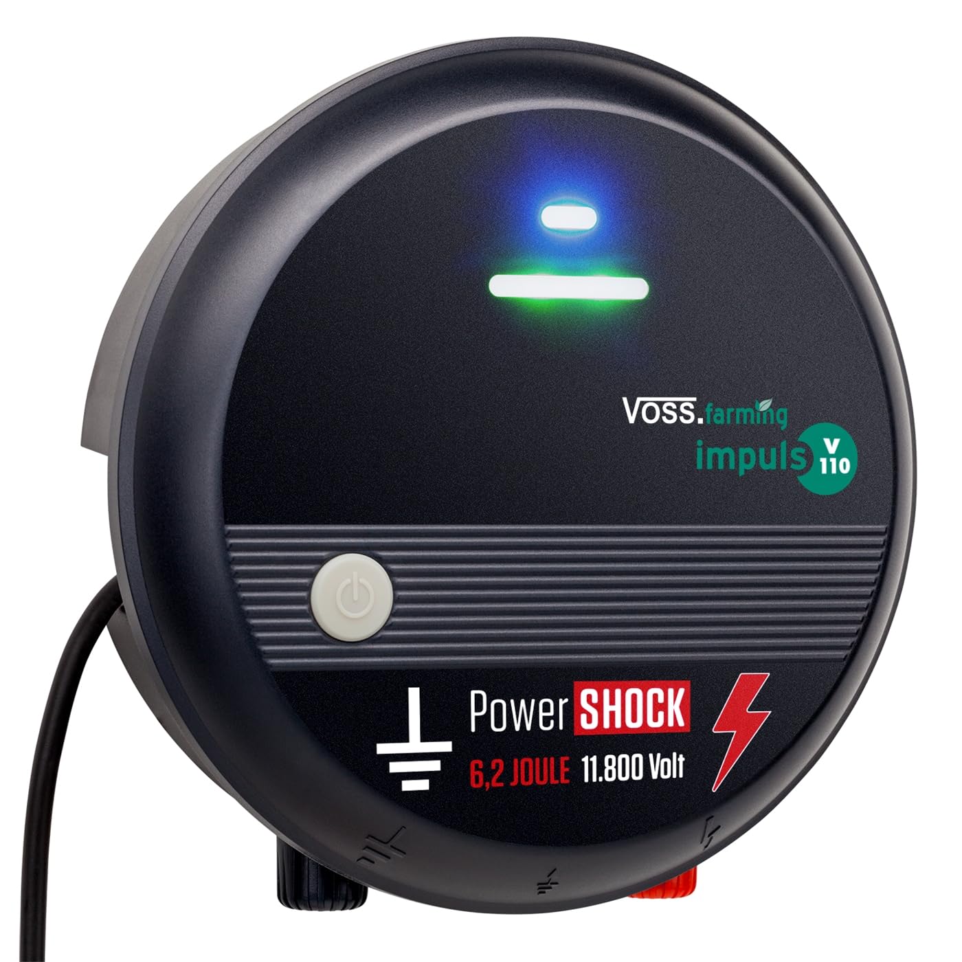 VOSS.farming Impuls V110, 230V Weidezaungerät, Elektrozaungerät, Weidezaun, Einzäunung von Pferden, Galloways, Rindern, Schafen, Schweinen, Geflügel, Wildtierabwehr, Wolfsabwehr