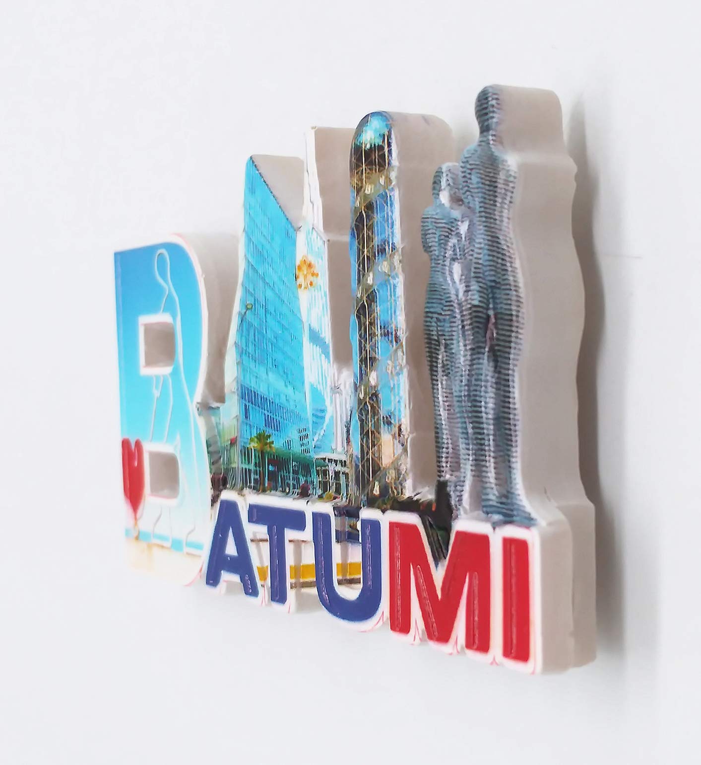 Magnete 3D per frigorifero, motivo: Batumi Georgia, souvenir turistico, regalo per casa, cucina, frigorifero, decorazione magnetica