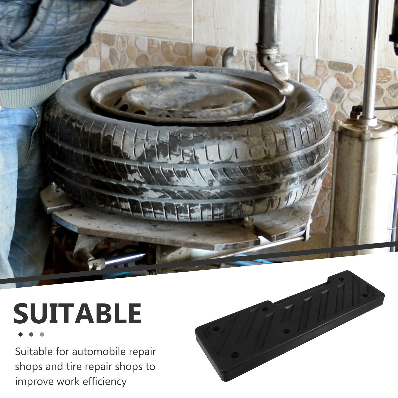 Almohadilla de Goma Resistente Material Duradero y Fiable para Cambiador de Neumáticos, Protección para Ruedas en Talleres de Reparación de Coches para Mantenimiento