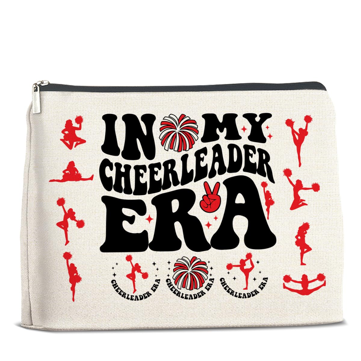 UPNEGE Cheerleader Gifts Makeup Bag Cheerleading Team Gifts for Women Cheerleader in My Cheerleader Era Zipper Makeup Pouch