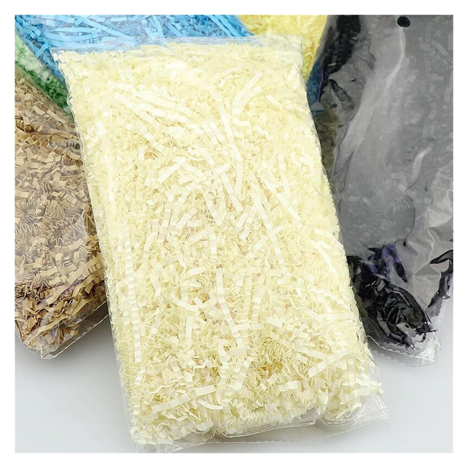 Papier Marszczony Cięty Wielokolorowy 100-500g(Orange Red,500g)