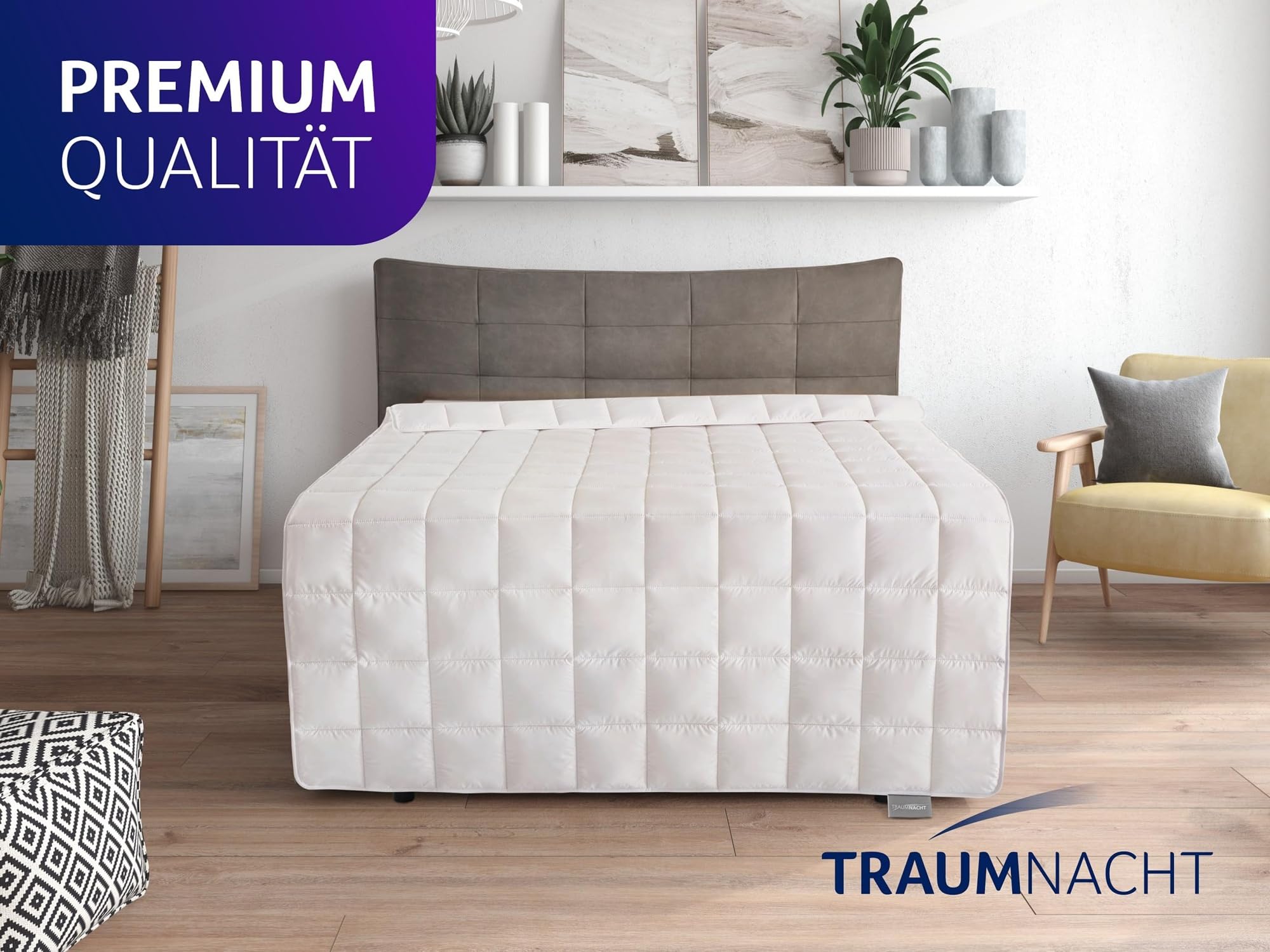 Traumnacht Entspannungsdecke 135 x 200 cm, 4 kg Gewichtsdecke zur Beruhigung und zum Abbau von Stress, empfohlen für Erwachsene, Öko-Tex zertifiziert, produziert nach deutschem Qualitätsstandard