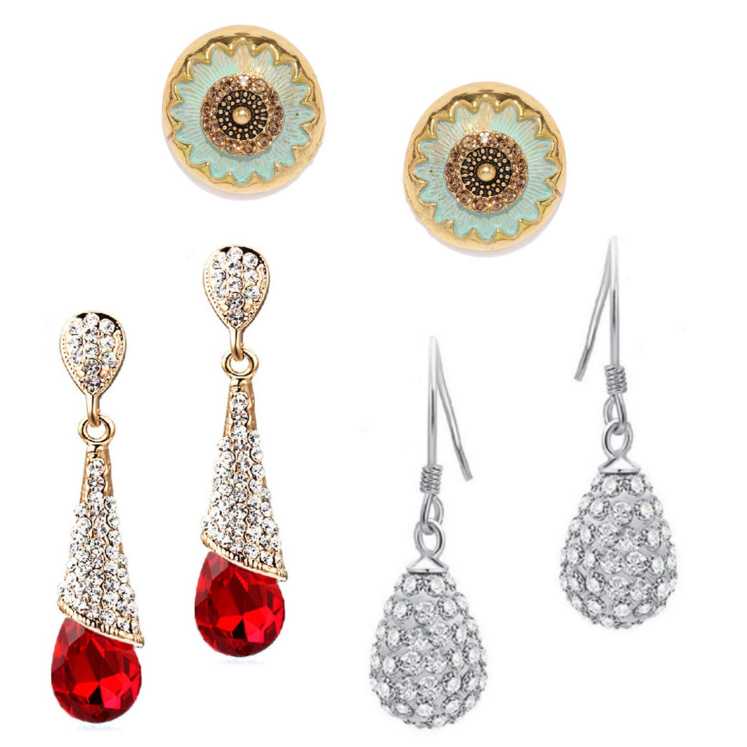Sukkhi Modern Rhodium & Gold Plated Earring Combo for Women (B0BT1RKGNS) Amazon Price History, Amazon Price Tracker