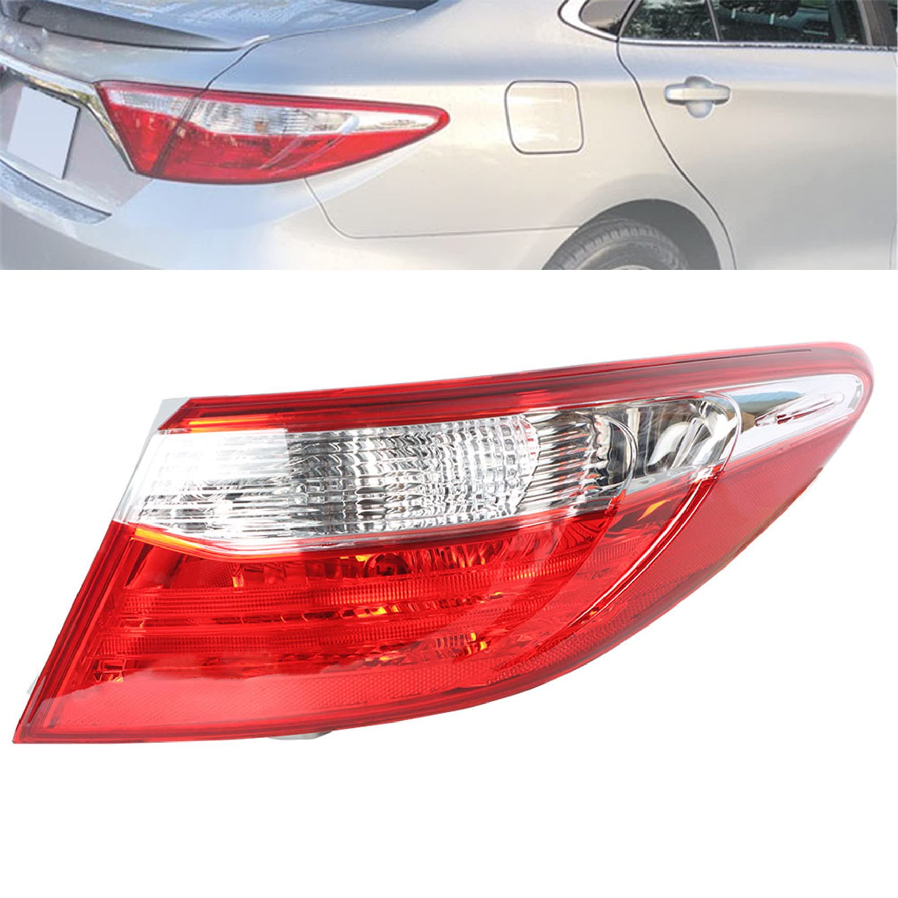 WFLNHB RH Tail Light Replacement for 2015 2016 2017 Toyota Camry Rear Tail Lamp Assembly TO2805121 8155006640 Passenger Side