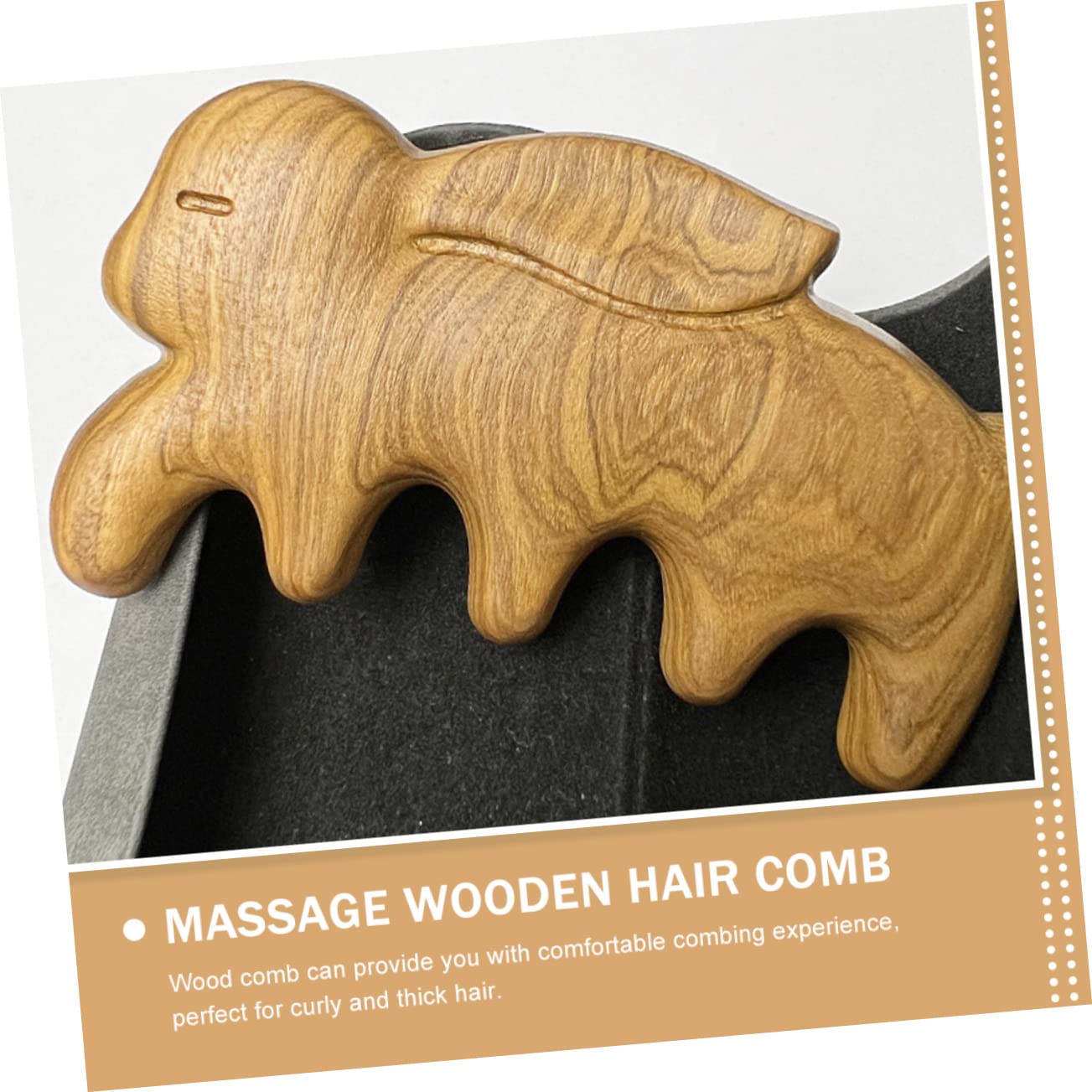 minkissy 5pièces Peigne Bois Naturel à Dents Larges Pour Cheveux Bouclés Outil De Démêlage Doux Et Confortable Pour Expérience Sans