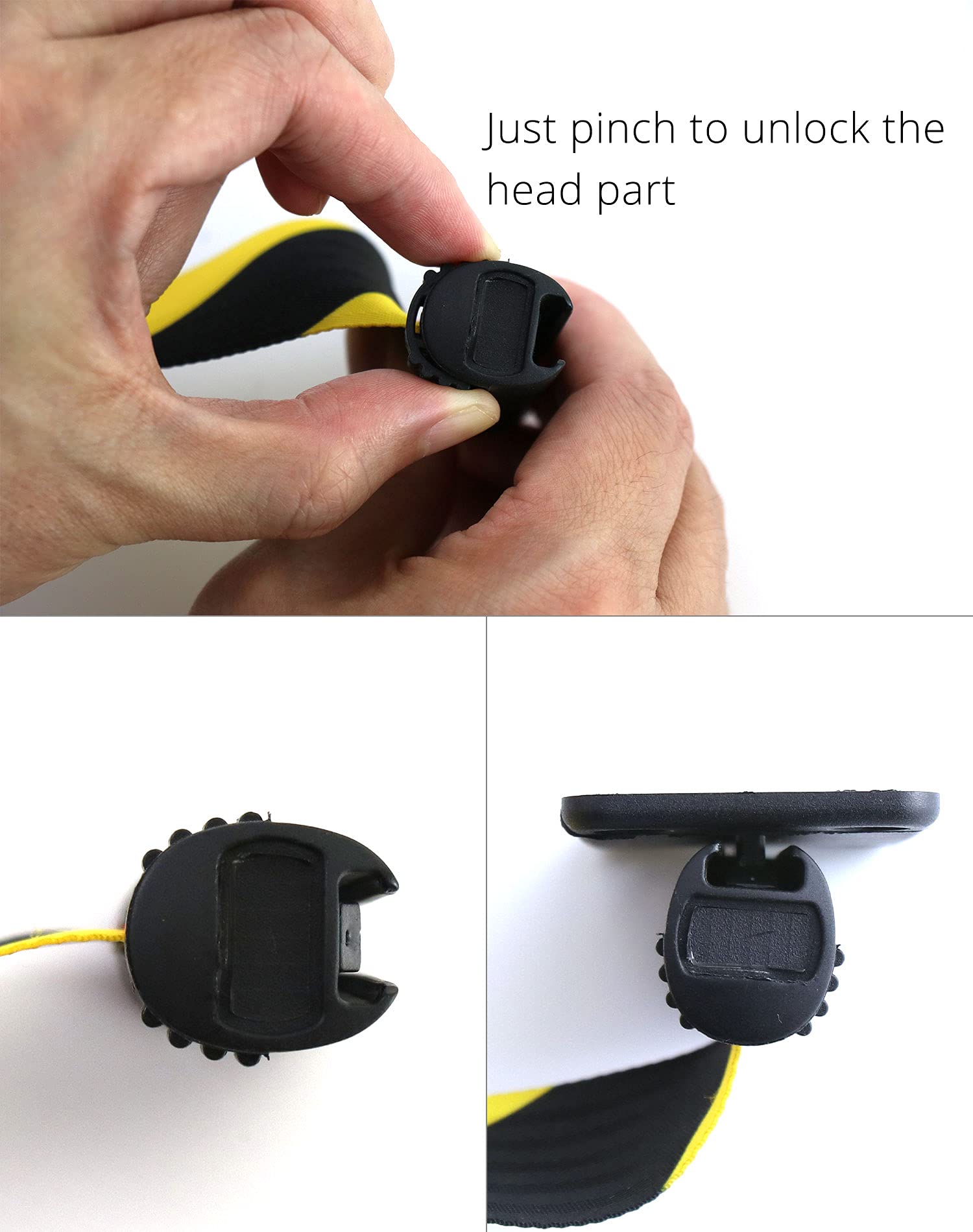 QWORK Barrière de ceinture rétractable à fixation murale fixe, boîtier en ABS, 4,9 m, ceinture de sécurité noire et jaune avec vis