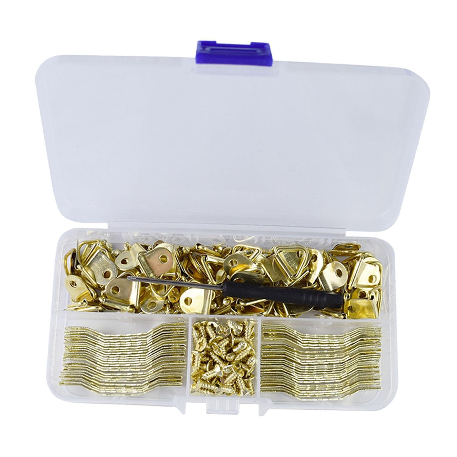 Pixzcsa Picture Hanging Essentials Including 50 Hangers 50 Hooks 1 Tool