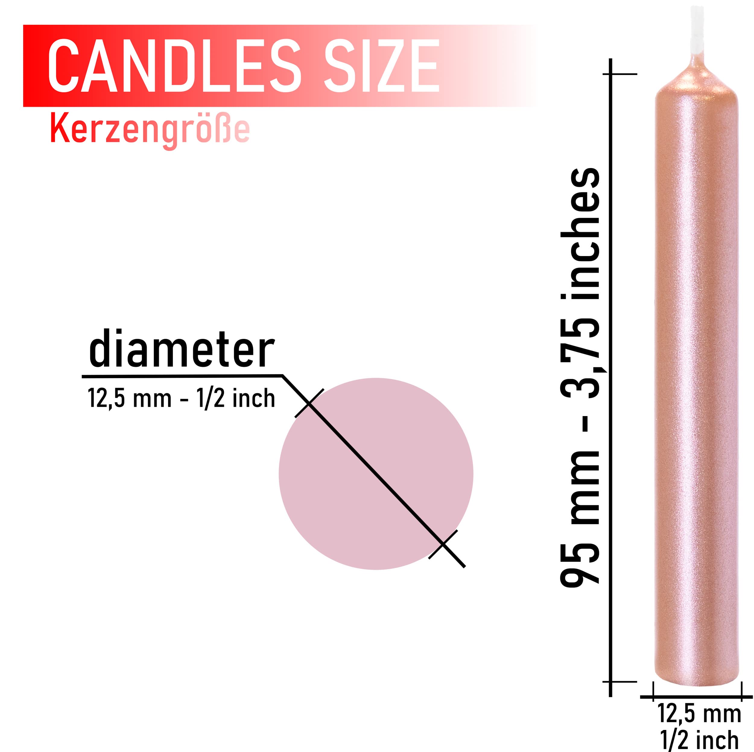 BRUBAKER Set di 200 Candele di Compleanno da 9,5 cm